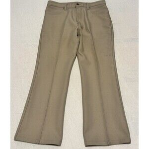 Vintage Levis 517 Pants Mens 33x30 Tan Khaki Boot Cut Polyester Y2K 2004 Cowboy